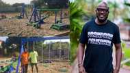 Benevolent GH man & wife receives the praise of many as they build playground for kids in Prampram with their money