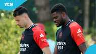 Partey all smiles despite suspension as Arsenal gear up for PSG showdown