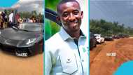 Rich miners from Akwatia display luxury cars, peeps react: "On the bad road"