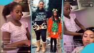 Hajia4Reall's daughter Naila grows big and tall as she washes her mother's hair, video stirs reactions
