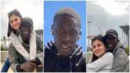 Black man shows off his obroni lover as he openly professes his love for her