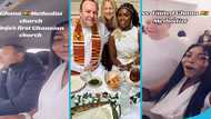 Kwaku Manu's ex-wife Diane Naa Okailey Nyarko bonds with her 'Obroni' husband as they attend church, GH reacts