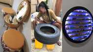 Meet the talented lady turning old tyres into unique wall hangings & furniture
