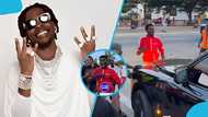 Video: Shatta Wale’s Rolls-Royce nearly hits die-hard fans as chaotic scenes emerge after RNAQ's event