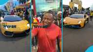 Ghana vs Comoros: Popular GH business mogul Rob Definition drives sleek Lamborghini to stadium