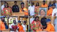 Beautiful photos and video drop as Otumfuo sends Ras Nene, other Kumawood stars to deliver Val's Day gift to his wife