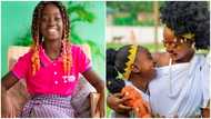 Okyeame Kwame's Daughter sparkles in pink as she turns 11, many celebrate her