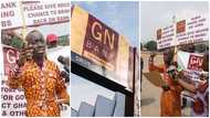 “Nana we are suffering” – 45-year-old ex-staff of GN Bank storms Black Star Square