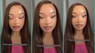 "I've never seen a human doll": Lady whose eyes are far apart trends on TikTok, video stuns many