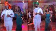 Viral video of handsome groomsmen modelling in stylish gele at wedding event amuses netizens