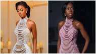 African designer creatively replicates a pearly dress by Beyoncé's fashion designer; netizens applaud her