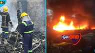 Fire outbreak at Accra’s Kwame Nkrumah Circle amid heavy Monday morning downpour