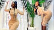 Hajia Bintu drops jaws as she flaunts her hourglass figure in skintight outfit; boys go gaga