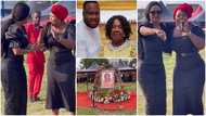 Kaywa buries mum: Nana Ama McBrown gives free show as she flaunts chest in video, fans react