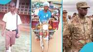 Ghanaian man rejoices as he joins Air Force, shares photos of humble beginnings as a tricycle rider