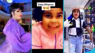 Agradaa's daughter Rihanna asks for pizza and burger, throwback video surfaces amid 15-year jail term