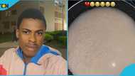 KNUST student fumes over half-cooked meal due to dumsor, video sparks reactions