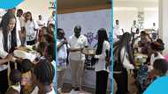 Farida Mahama visits Atua Hospital and donates items and medical equipment to staff and patients