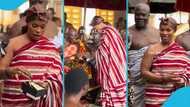Otumfuo @75: Asantehene delights as queenmother gives him a golden gift on his birthday