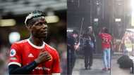 Pogba storms stage to dance with Burna Boy bat his live performance after Ronaldo’s brace against newcastle