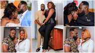 Throwback photo of Tracey Boakye and fiancé Frank Ntiamoah pops online, many hail him for keeping it a secret