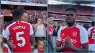 Partey: Video of Ghanaian player's sad reaction after Arsenal missed out on EPL trophy surfaces