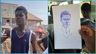 Ghanaian artist draws Trotro mate, his priceless reaction after seeing the sketch warms hearts