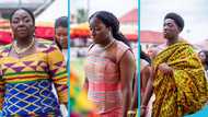 Otumfuo's daughter introduces new fashion trend with her stylish kente gown at the Eswatini King durbar