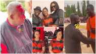 Big reunion as Agya Koo, McBrown, Kwaku Manu, other Kumawood stars throng one-week of Borga Sylvia to console her (videos)