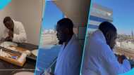 Sarkodie leaves fans drooling as he lives lavish lifestyle abroad in video