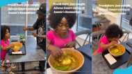 Frank Naro spots Adwoa Smart eating banku in a US restaurant