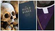 Human skull and cat head exhumed at alter of Kasoa church