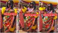 Jackie Appiah: Pretty Actress Dazzles Folkes With Kete Dance Moves And Kente Cloth