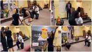 Lady unable to stand straight as man proposes while pastor prayed for her in church