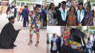 Daystar University: Romantic man caps graduation with romantic proposal to girlfriend in front of her family