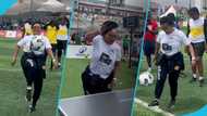 Nana Ama McBrown wows fans with Cristiano Ronaldo-style ball juggling