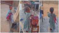 Little girl packs her bags & leaves home after being scolded by her mum, video stirs reactions
