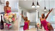 24-year-old lady who is a nurse celebrates owning house in the US with sultry photos, causes stir