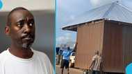 Ghanaian man takes back a container stall he built for his girlfriend after breakup