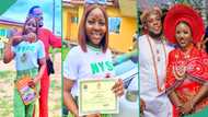 Man marries beautiful young lady he sponsored in university, photos trend online