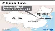 36 killed in central China factory fire: state media