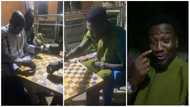 Asamoah Gyan shares video playing draughts with his father on the latter's birthday