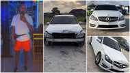 Man who shipped cheap Benz with dollars to Nigeria completes repairs, changes its bumper, repaints it