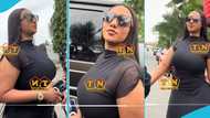 Hajia4Reall annoyed as crowd heckles her at Lumba’s house, video stirs reactions