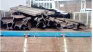 Marine Police intercept truckload of stolen rail lines in Western Region; driver, owner of consignment absconded
