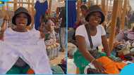 Ghanaian lady delights as she resumes selling at Kantamanto Market, appeals to people to buy from her