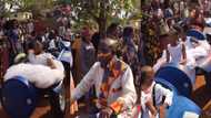 Groom causes stir as he drives wedding bride and others in miniature train, video pops up