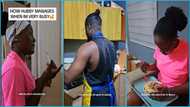 Ghanaian man cooks and takes care of home for busy wife, video goes viral on TikTok