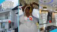 Skincare CEO Abi 1 cuts ribbon to unveil 6-bedroom home, cash sprayed on her at birthday party, video trends