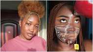 Lady applies makeup, it changes her face into a cup, many react